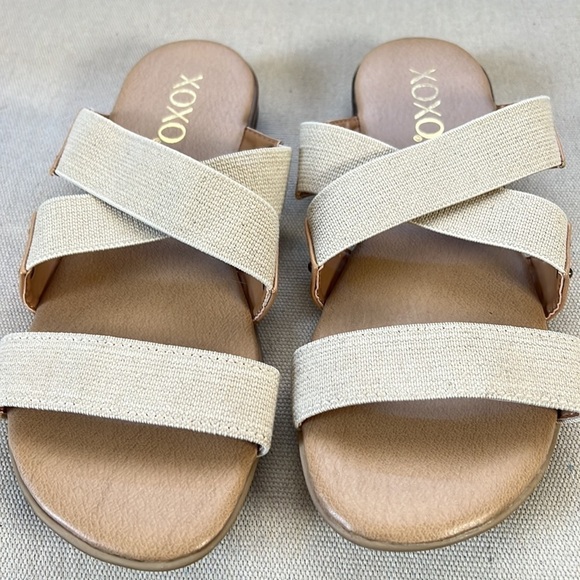 New! XOXO Baruch slide on flat strap sandals size 10 - Picture 9 of 12